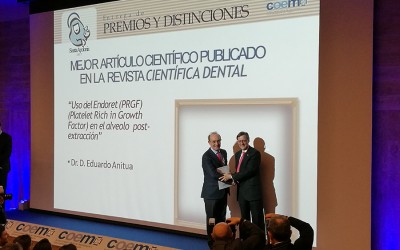 Eduardo Anitua, award to the best scientific article in the magazine Dental Scientific of COEM
